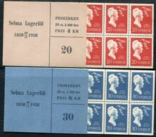 SWEDEN 1958 Selma Lagerlöf Centenary Booklets MNH / **.  Michel 443-444 MH - 1951-80