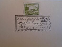 D173271  Hungary Special Postmark Sonderstempel -  III. Orsz. Postás Újító Kiállítás  Budapest 1959 - Postmark Collection