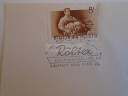 D173273  Hungary Special Postmark Sonderstempel -RÖLTEX 10 Years -Handicraft  Exhibition  1960  Budapest - Marcophilie