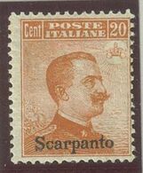 ITALIA COLONIE EGEO SCARPANTO SASS. 9 NUOVO - Ägäis (Scarpanto)