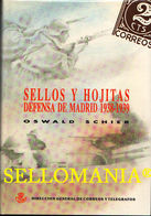 SELLOS Y HOJITAS DEFENSA DE MADRID 1938 - 1939 AUTOR OSWALD SCHIER NUEVO TC20975 - Autres & Non Classés