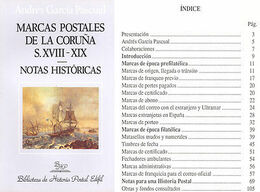 MARCAS POSTALES DE LA CORUÑA SIGLO XVIII - XIX   EDIFIL    ANDRES GARCIA PASCUAL - Other & Unclassified