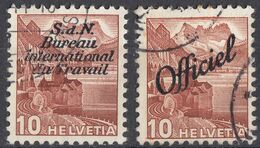 HELVETIA - SUISSE - SVIZZERA - 1943 - Lotto Di 2 Francobolli Di Servizio Usati: Yvert 204 E 205, Come Da Immagine. - Dienstpost