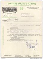 ROTTERDAM  COURRIER 1958 Transports Internationaux  ERHELENS COOKE & MARCUS   Y62 - Pays-Bas