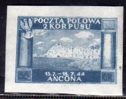 CORPO POLACCO POLISH BODY 1946 NON DENTELLATO IMPERF. VITTORIE POLACCHE WINS POLISH 55g MNH FIRMATO SIGNED - 1946-47 Corpo Polacco Period
