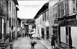 Carte 1920 ST LAURENT SUR GORRE / LA RUE PRINCIPALE - Saint Laurent Sur Gorre