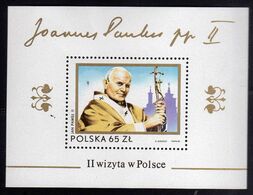 POLAND 1987 POLISH POPE JOHN PAUL II PAPAL VISIT PAPA GIOVANNI PAOLO VISITA IN POLONIA BLOCCO BLOCK 65z MNH - Booklets