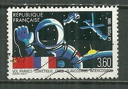 FRANCE Oblitéré 2571 Vol Franco-soviétique CNES Glavcosmos-Intercosmos Espace Cosmos Spationaute - Usati