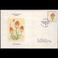 RWANDA 1982 - FDC-1087 Native Flowers - 1980-1989