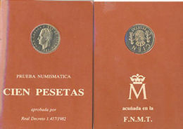 PRUEBA NUMISMATICA OFICIAL 100 PESETAS EN ESTUCHE FNMT 1982   TC11967 - Autres & Non Classés