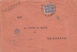 1626 - Busta - VIA AEREA - Del 1921 Dal Cacciatorpediniere "PESSAGNO"  Per La Spezia - Con Segnatasse Di Cent 50. - Storia Postale (Posta Aerea)