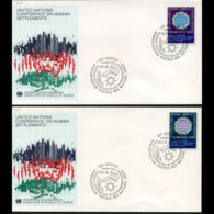 UN-GENEVA 1976 - FDC - 59-60 Settlements - Cartas & Documentos