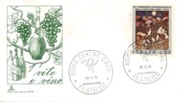 Italia 1974 FDC CAPITOLIUM 14° Congresso Internazionale Della Vite E Del Vino - Vins & Alcools