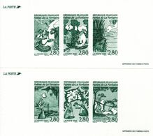 " LES FABLES DE LA FONTAINE " Sur 2 Gravures Officielles De 1995 N° YT BC2964. Parfait état - Contes, Fables & Légendes