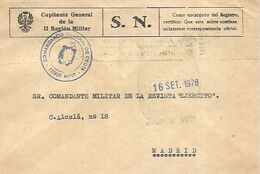 GOMIGRAFO  COMANDANCIA MILITAR DE CEUTA  1978 - Militaire Vrijstelling Van Portkosten