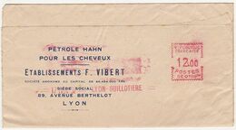 Enveloppe PETROLE HAHN Etablissements F. VIBERT LYON / 1952 - Buste Ristampe (ante 1955)