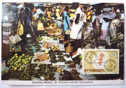 CPM SAINT VINCENT MARCHE DU SAMEDI CARTE POSTALE EDITIONS W.I. - St Vincent - Saint Vincent En De Grenadines