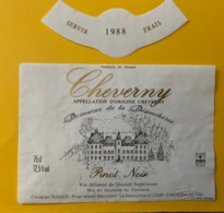 15659 - Cheverny Pinot Noir 1988 Domaine De La Désoucherie - Other & Unclassified