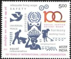 India 2020 International Labour Organization ILO Stamp - IAO