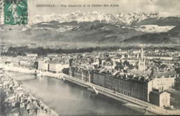 38 - Grenoble Vue Générale Et La Chaine Des Alpes - Grenoble