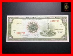 EL SALVADOR 100 Colones 17.3.1988 P. 137  *rare*  AUNC - Salvador