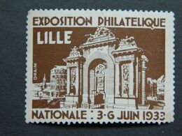 1933 Vignette Exposition Philatélique Nationale Lille - Esposizioni Filateliche