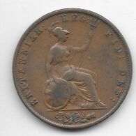 *great Britain 1/2 Penny  1846  Km 726    Fr+ - C. 1/2 Penny