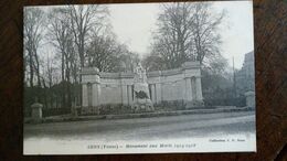 CPA. SENS YONNE  - MONUMENT AUX MORTS - LA GRANDE GUERRE 1914-1918 - Monuments Aux Morts