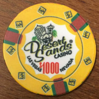 ÉTATS-UNIS USA NEVADA LAS VEGAS DESERT SANDS CASINO CHIP $1000 JETON TOKENS COINS GAMING - Casino