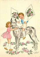 V. SPAHN * CPA Illustrateur * N°1416 B * Barré Dayez * Chien Dog Enfants - Sonstige & Ohne Zuordnung