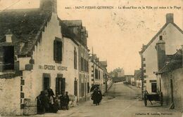 St Pierre Quiberon * La Grand'rue De La Ville Qui Mène à La Plage * épicerie Mercerie Commerce - Quiberon