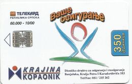 Bosnia (Serb Republic) 2000. Chip Card 350 UNITS 60.000 - 10/00 - Bosnien