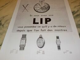 ANCIENNE PUBLICITE SI VOUS AVEZ UNE  LIP 1932 - Autres & Non Classés