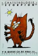 CHAT (Cat) SCORPION - Série ASTROLOGIE - Illustration D'après Daniel Mennebeuf - Chats