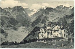 BRAUNWALD Hotel Niederschlacht 1230 M.ü.M. Gel. 1913 N. Rüti Glarus - Rüti