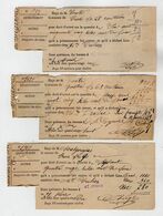 VP17.472 - Document Commercial - OCTROI - 10 Reçus Bureau De St Cyrice à RODEZ - Mr CRIBIER - 1800 – 1899