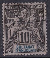 FAUX (de Fournier?) Sultanat D'anjouan Type Groupe 10c - Used Stamps