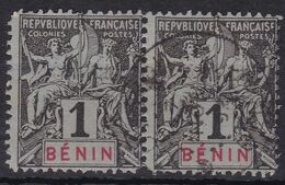 FAUX (de Fournier?) Benin Type Groupe 1c Paire Rare ! - Used Stamps