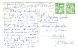 St GERMAIN En LAYE Carte Postale  80 C Iris Vert Jaune Yv 649 Ob 21 8 1945 - 1939-44 Iris