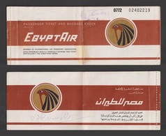 Egypt - 1975 - Rare - Old Passenger Ticket - Egypt Air - Lettres & Documents