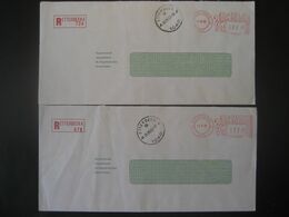 Belgien 1982- 2 Reco-Geschäftsbrief Mit Freistempel / Maschinenstempel - 1980-1999