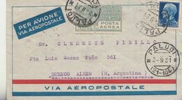 1630 - POSTA AEREA - Busta Senza Testo Del 2 Settembre 1931 Da Paludi A Buenos Aires (Argentina) - Storia Postale (Posta Aerea)