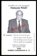 Nandrin - Repro De La Maison Communale. Imprimé électoral François Polet. 9 Octobre 1994. 2 Scans - Nandrin