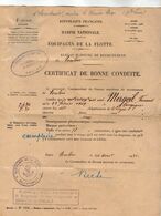 VP17.480 - MILITARIA - TOULON 1931 - Marine Nationale - Certificat De Bonne Conduite - Mr F. MERGOIL Né à LANGOGNE - Dokumente