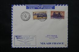 NOUVELLE CALÉDONIE - Enveloppe De La 1ère Liaison Aérienne Nouméa / Saïgon En 1948  - L 69431 - Brieven En Documenten