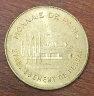 33 ÉTABLISSEMENT DE PESSAC MDP 2008 MÉDAILLE SOUVENIR MONNAIE DE PARIS JETON TOURISTIQUE MEDALS COINS TOKENS - 2008