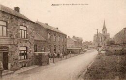 Assesse Ecole Et Route De Gesves Animée Circulé En 1928 - Assesse