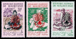 Mauritania, 1962, World Refugee Year, WRY, United Nations, MNH Overprinted 37 Leaves, Michel III-V Type II - Mauritania (1960-...)