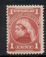 Newfoundland 1897-1901 1c QV Carmine Rose MLH - Other & Unclassified