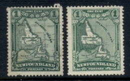 Newfoundland 1928-31 Views 1c 2xshades FU - Sonstige & Ohne Zuordnung